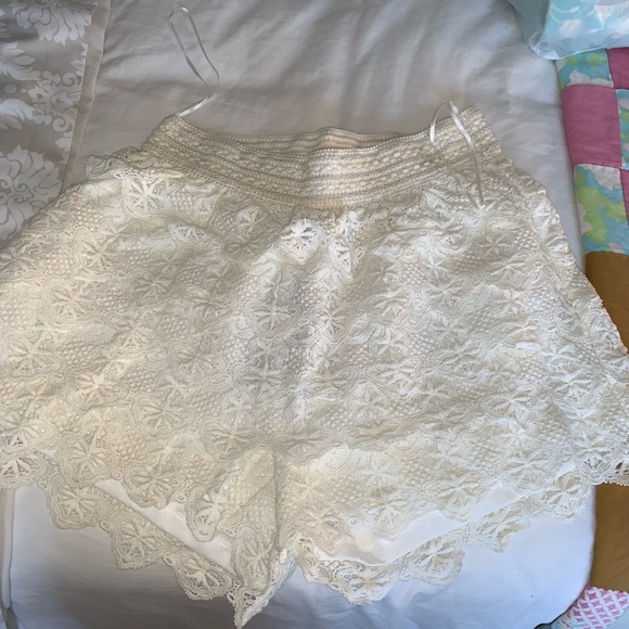 Hem & Thread Pants - Lace Shorts